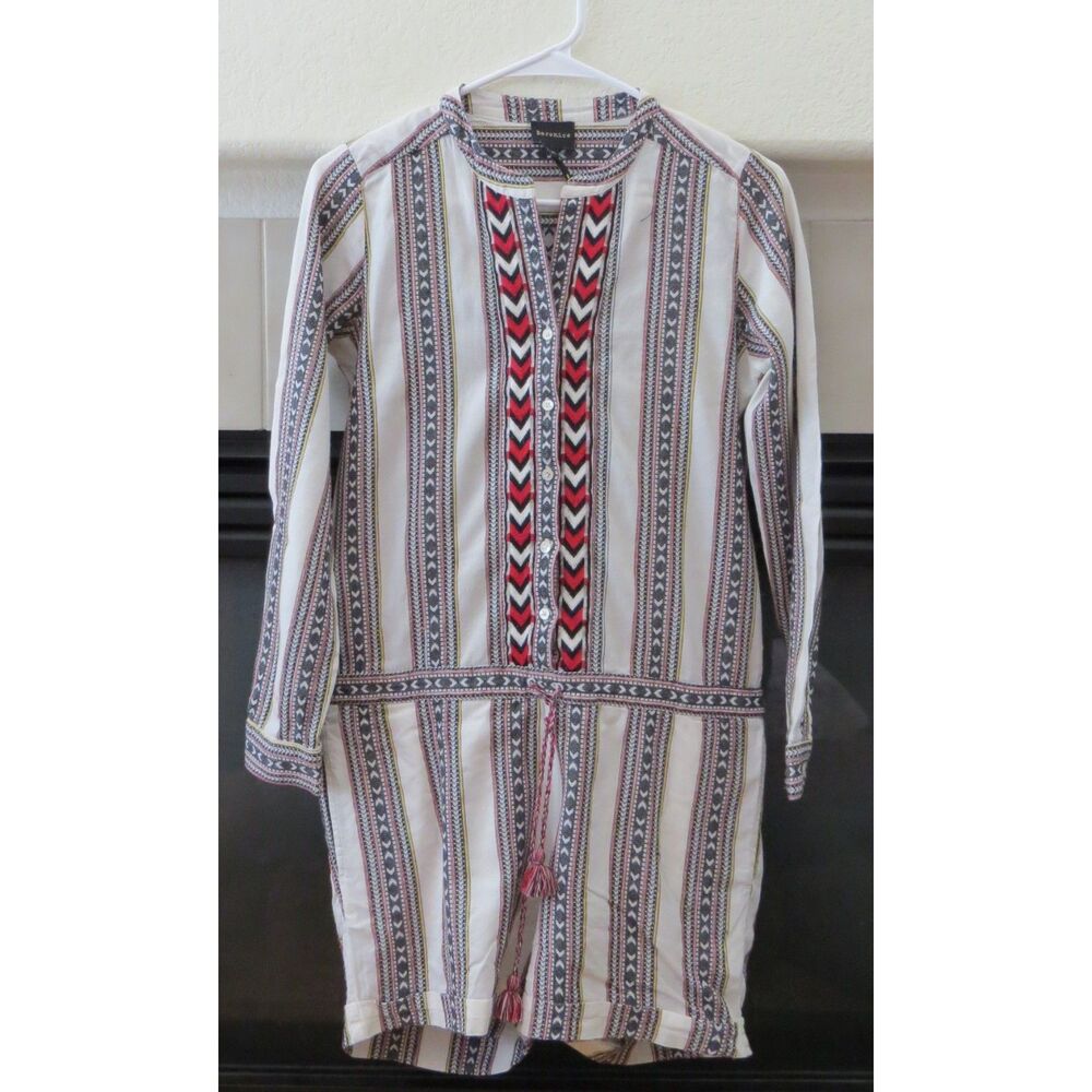 Anthropologie Berenice Embroidered Tania Romper 100% Cotton XS EUC - Picture 2 of 13